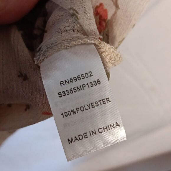 Charming Charlie Floral Peasant Blouse - Picture 6 of 9